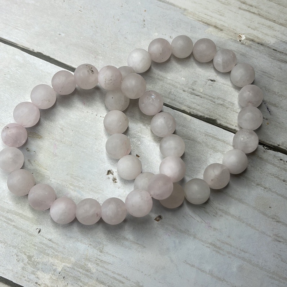 Bombshell Beads Pink Quartz Beaded Bracelet